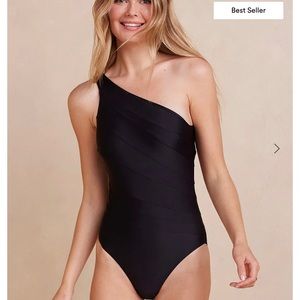 Summersalt swimsuit “The Sidestroke.” Size 14. Urchin (black).